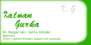 kalman gurka business card