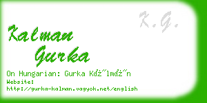 kalman gurka business card